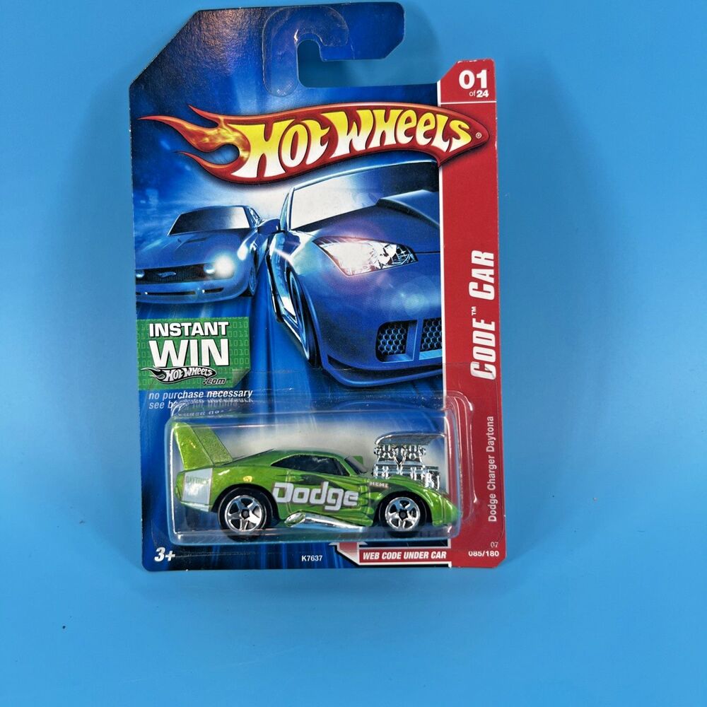Hot Wheels 2007 Code Car Dodge Charger Daytona #1 Of 24- Green